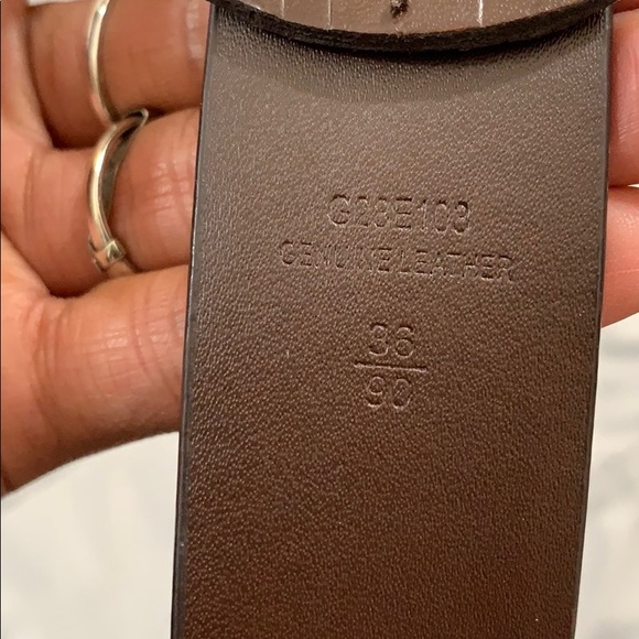 Men's Park Ave Leather Belt Brown Size 36